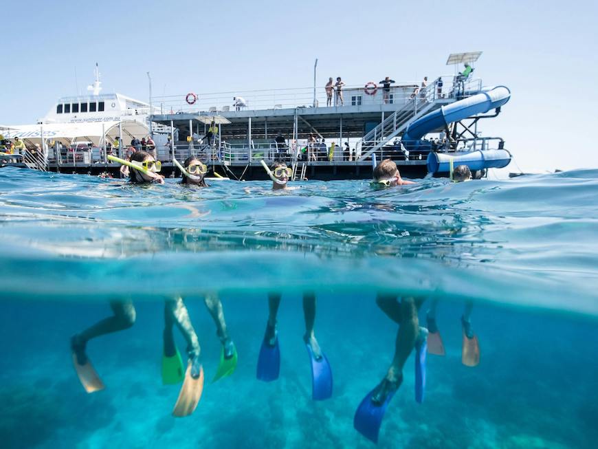 Snorkeling at Sunlover Pontoon, Queensland, Australia